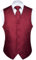 Enlision Gilet Costume vin rouge Homme Mariage Paisley Ensemble de Cravate et Pochette Jacquard Gilets sans Manche pour Fête M
