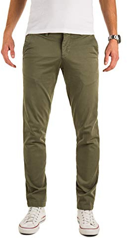 Yazubi Herren Chinohose Malphite - Chinos für Männer, Grün (Dusty Olive 180515), W29/L32