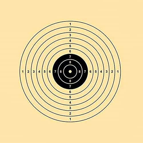 Akah Unisex – Erwachsene 37820 Luftgewehr-Scheibe, gelb, 250 Stück