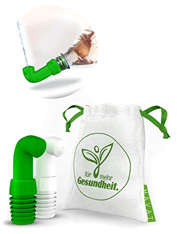 HAVAT - für mehr Gesundheit. 2x kompakte PoDusche spart Toilettenpapier - Ersetzt Feuchttücher & Dusch-WC - inc. Reisbeutel - 100% frische Gefühl - mobiles Bidet - tragbares Po Dusche