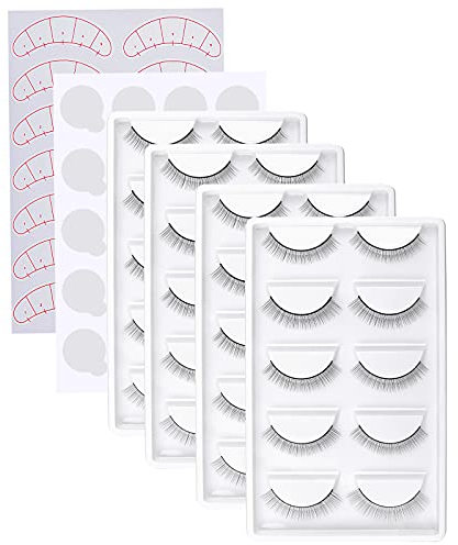 fenshine Paris Lot de 20 faux cils pour entraînement et extension