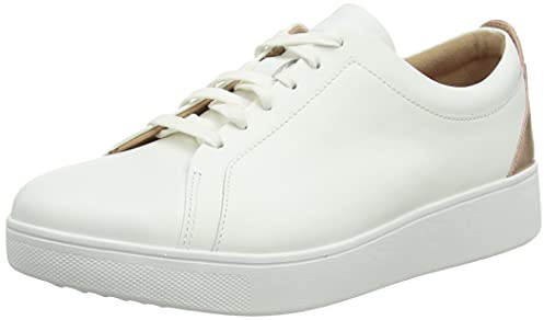 Fitflop Scarpe da Ginnastica da Donna Rally Metallic, Urban White Rose Gold, 38 EU