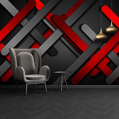 Custom 3D Mural Wallpaper Wall Painting Modern Abstract Geometric Lines Creative Hotel Bedroom Background Photo Wallpaper Walls,400cm(W) x 280cm(H)