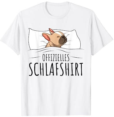 Süße Französische Bulldoggen Geschenke Offizielles Schlafshirt Schlafanzug Französische Bulldogge T-Shirt, Weiß, S, Kurzarm, Klassische Passform, Unisex, Cartoon, Weihnachten, Geburtstag, Muttertag