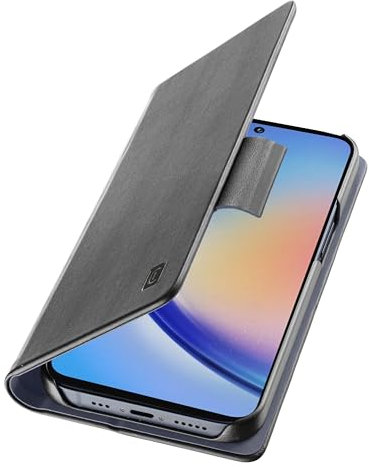 cellularline - Book - Galaxy A35 5G - Folio Case - Der wesentliche Schutz mit Magnetverschluss, Eckenschutz, Innentasche für Karten - Schwarz