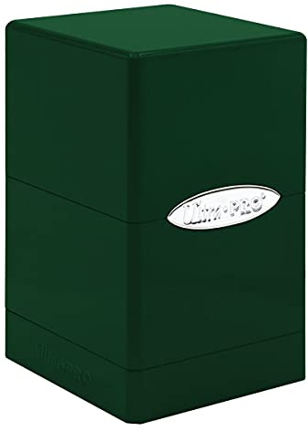 Ultra Pro - Satin Tower - Hi-Gloss Emerald Green - Sammelkarten-Deckbox - Platz für über 100 Standardkarten - Mit Schnappverschluss