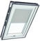 Original Roto Verdunkelungsrollo ZRV - Nahezu vollständige Verdunkelung - Führungsschiene Silber - Dachfenster Baureihe Designo R6/R8, i8 und Classic 64/84 - Größe 074/118 | 07/11 - Farbe Hellgrau