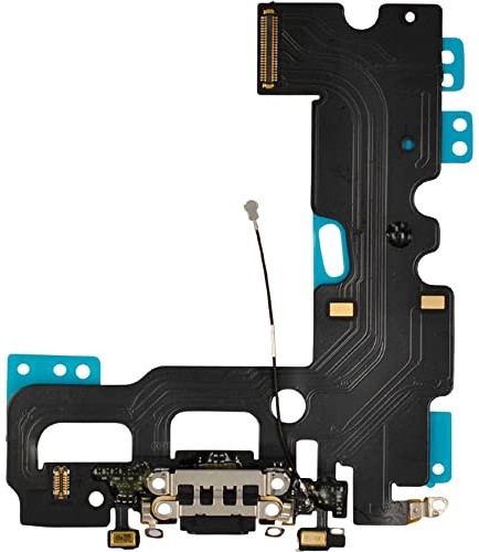 XMITEC Ladebuchse Dock Connector für Apple iPhone (für iPhone 7, schwarz/grau)