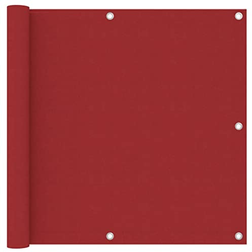 (Schneller Versand) Sonnenschutz für Gärten, Pools, Mahlzeiten im Freien, Dächer, Höfe und Balkone Balkon-Sichtschutz Rot 90x500 cm Oxford-Gewebe