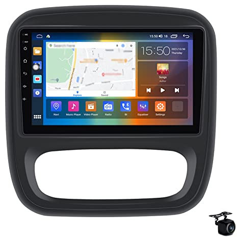 TOMYEUS Radio Estéreo para Coche Android 10 2 DIN para R-ENAULT TRAFIC 3 2014-2019 Navegación GPS 9 DSP Incorporado FM BT WiFi SWC 4G 5G Car Play Mirrorlink Unidad Principal Reproductor,M100s