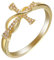 ANAZOZ Bague Femme Croix Infini, Plaqué Or, Anneau Croix Pavé de Zirconium Fantaisie, Taille 51.5-52