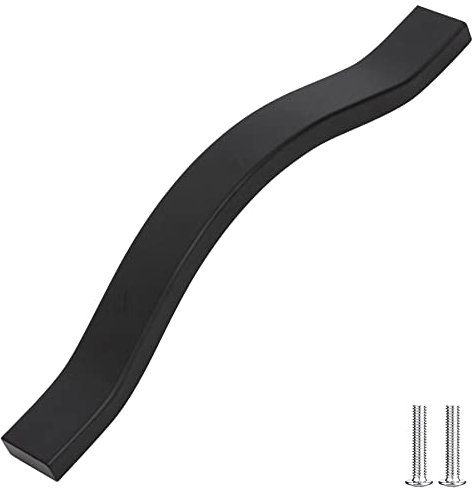 Decoranddecor Bow Pull Handles for Cabinets Cupboards Furnitures Alloy Material (Matt Black, 128mm)