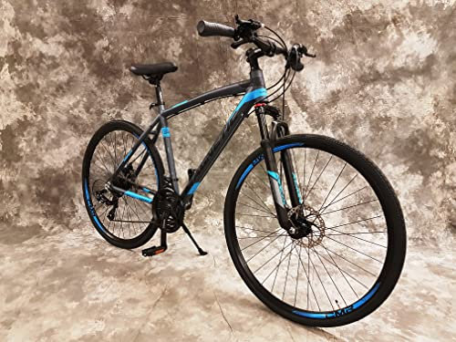28 Zoll ALU MTB-Trekking-Cross Magnetic, Gefedert, 21-Gang Kettenschaltung, Scheibenbremsen NEU 2862-ANTRA-BLAU