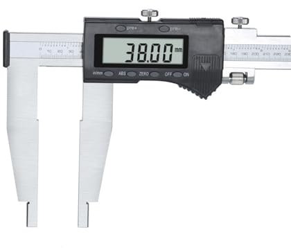 DXDRT Pie de Rey Digital 1000 mm/40 de Mandíbula Larga,Calibre Digital de Acero Inoxidable con Pantalla LCD,Profesional Electrónico Vernier Caliper para Mediciones Externas y Internas,ABS y Cero