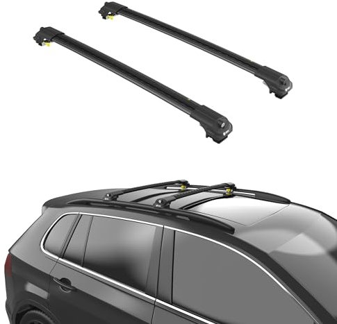 TURTLE kompatibel mit Volkswagen Tiguan Allspace (Ad/Bw) 2018-2023 Air1 Dachträger | SCHWARZ