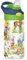 Mnsruu Gourde isotherme en acier inoxydable pour enfants avec paille - Motif chevaux mignons sur le terrain d'été - 350 ml - Étanche - Pour eau chaude et froide
