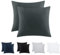 Tifschlaf Kissenbezug 80x80 2er Set - Kopfkissenbezug 80 x 80 Anthrazit mit Reißverschluss aus Mikrofaser Weich, 80x80cm Grau Pillow Case