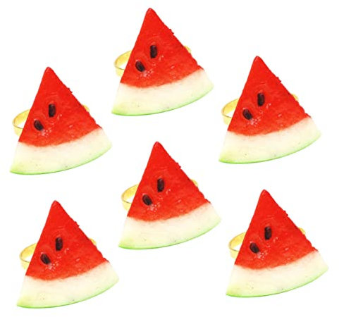 KOMBIUDA 12 STK Wassermelonen-Serviettenschnalle Cocktailservietten Hasenornament Weihnachten weihnachtskrippe Dekor Serviettenhalter Serviettenring Wassermelone Halteringe für Servietten