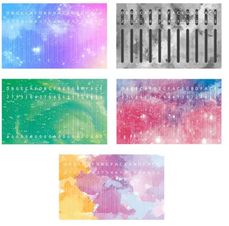 Pzsmqr 5 Stück Aufkleber für Kalimba mit 21 Tasten, Aufkleber für Daumenklavier, Tastaturinstrumente, Teile für Anfänger