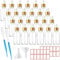 TUAKIMCE 24 x 30ml Glass Dropper Bottles with Pipettes, Refillable Sample Bottles with Funnel and Label for Essential Oil Blending, Perfumery (Transparent)