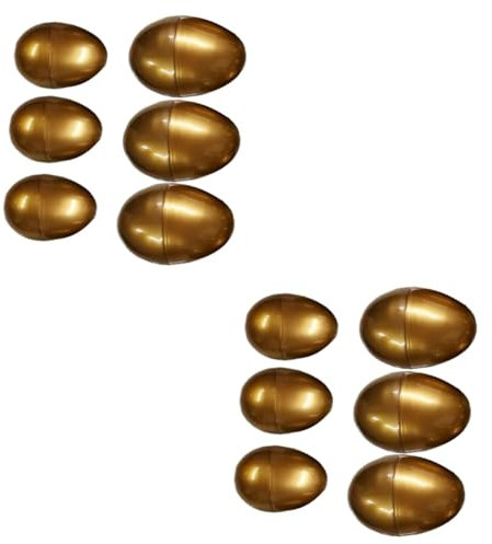 TOYANDONA 12 Stk Osterparty Gefallen Mülleimer Spielzeug Osterpreis Eier Osterei-spielzeug Leere Eierschalen Ostereier-ornamente Osterspielzeug Osterei-verzierung Golden Neu p