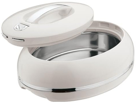 Eleganter Großer Ovaler Thermobehälter- Deckel handlich zu öffnen - 3 liter Luxus Hot Pot/Kühler -Thermal Servierschüssel für Buffet/Partys-Edelstahl Hot Food Container- Silber