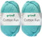 2x50 Gramm Gründl Cotton Fun Häkelgarn aus 100% Baumwolle inkl. Anleitung für Meerschwein (30 Eisblau)