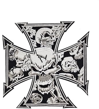 Surriba Imágenes de planchado para textiles, cruces, esqueleto, pequeño, parche para Halloween, chamarras, personalizadas, parche para planchar