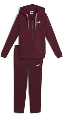 PUMA Damen Metallic Hooded Sweat Suit Fl Op Strickanzüge, Rubinschimmer, XL EU