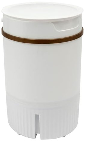 Lavatrice portatile da 4,5 litri, mini lavatrice con cestello di disidratazione per appartamenti, viaggi, campeggio, casa, dormitori, calzini, biancheria intima (bianco)