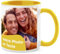 Cimpress Tasse selbst gestalten, Personalisierte Kaffeetasse mit Foto und Text bedrucken lassen, Fototasse, Werbetasse, Firmentasse mit Logo - aus Keramik, Gelb, 325 ml Füllinhalt