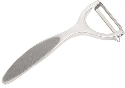 Wiltshire Colour Rush Y-Peeler, Chrome Plated, Anti-Slip Comfortable Soft Grip Handle, Sharp Stainless Steel Blade, Potato Peeler, Fruit, Carrot, Apple, Heavy Duty & Durable, Grey, 15x6.5x1.2cm