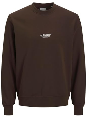 JACK & JONES Male Sweatshirt Gedruckt Sweatshirt | Bio-Baumwolle | nachhaltige Materialauswahl | Perfekt für Freizeitaktivitäten | Schlichtes, zeitloses Design | Normal Fit