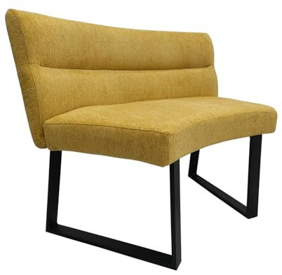 HTI living Runde Bank Liron Sitzbank gepolstert Kufengestell Gelb