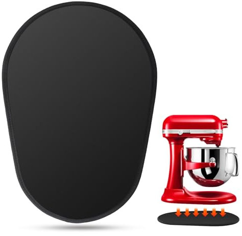 Mixer Sliding Mat for Kitchen Aid - Kitchen Counter Appliance Slider Mat Mixer Attachment for Kitchenaid 5-8 Qt Bowl Lift Stand Mixer, Mover Slider Pad Mixer Countertop Accessories Black