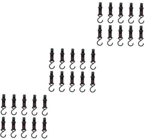 BESPORTBLE 3 Set Gancio Accessorio Gonfiabile Accessori da Campeggio Piccole Borse di Stoccaggio Luci da Campeggio per Tende Trapunta da Campeggio su Black Poliestere 10 Pezzi * 3