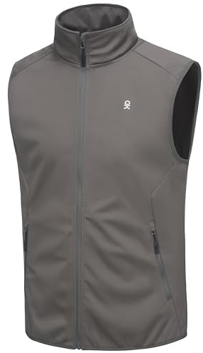 Little Donkey Andy Herren Leichte Softshell Weste Fahrradweste | Wasserdicht, Atmungsaktive, Schnelltrocknend, Ärmellose Radweste, Laufen, Wandern, Golf Outdoorweste