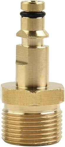 Gold M22 Pressure Washer Male to Quick Connect Hose Adapter Solid Brass Inlet and K Series Output Coupling Fits for Kärcher for Nilfisk for Bosch Outdoor Electric Garden Tools