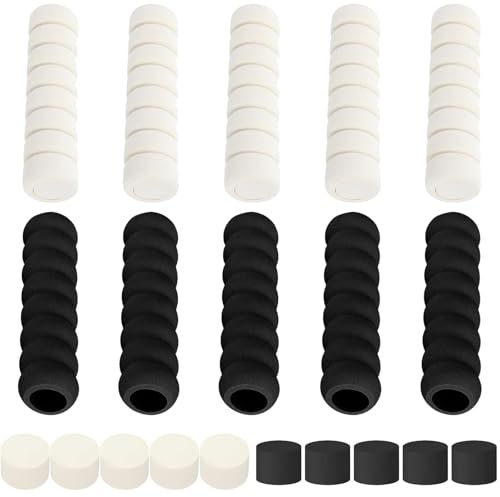 Tniytru 10-Piece Door Handle Cover Set, Wall Protector Bumpers | Includes 5 Beige and 5 Black door handle protectors. Compact door covers for interior doors to reduce impact and noise.