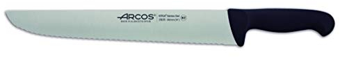 Arcos Serie 2900 - Cuchillo Pescadero - Hoja Serrada de Acero Inoxidable NITRUM de 350 mm - Mango inyectado en Polipropileno Color negro