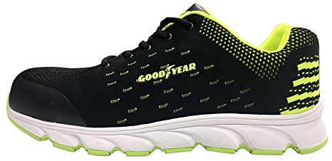 Goodyear Men's Work Safety Sporty Athletic Trainer, Black/GreenSafety Work Trainers