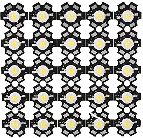 25 pcs LED Chip, 3000-3200K High Power LED Chip, 3 W Hohe Helle Integrierte Chip Lichtquelle Perle Scheinwerfer LED Lampe für Birne Lampe Perlen DIY Beleuchtung