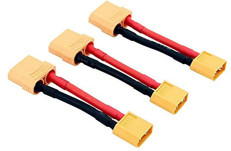 OliYin 3pcs Male XT60 to Female XT90 Connector Converter Adapter with 12awg 1.96inch Wire(Pack of 3)