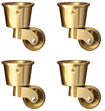 4 Rollen Vintage, drehbar, für Möbel, Antik-Räder, für Möbel, Antik-Rollen, für ruhige Möbel, für Pianoforte, Divans, Tische und Stühle, Vintage-Stil