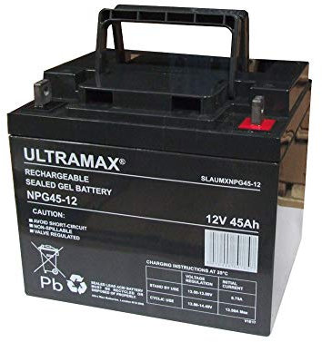 ULTRAMAX 12v 45Ah AGM GEL MOBILITY SCOOTER WHEELCHAIR BATTERY PRIDE KYMCO ROMA INVACARE TGA