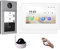Mathfel WLAN 2 Familienhaus IP Video Türsprechanlage, Unterputz-Türstation IP65, 4,3 Zoll Monitor, HD-Kamera 130°, Foto-/Video-Speicher, PoE-Switch, Farbe: 2x4,3'' Monitor + 1x Kamera