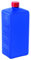 Betriebsausstattung24® Euroflasche - Leerflasche - 1000 ml - mit Schraubdeckel (rot) - blau - Material HD-PE
