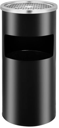 vidaXL Wandaschenbecher Stahl 26 L Schwarz