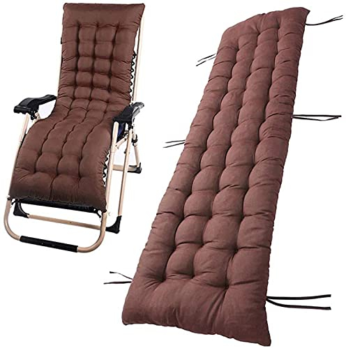 WanJing Garten-Sonnenliegen-Kissen, Sitzauflage für draußen, dick, Ersatz, für Terrasse, Strand, hohe Rückenlehne, 170 x 48 cm