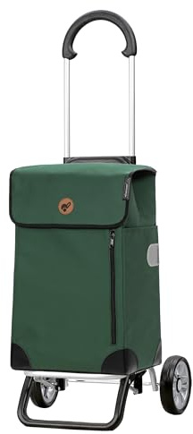 ANDERSEN Einkaufstrolley - Scala Shopper Plus Weda grün 36 L Handwagen, langlebig, Tasche abnehmbar, Aluminium, klappbar, leicht, Räder abnehmbar